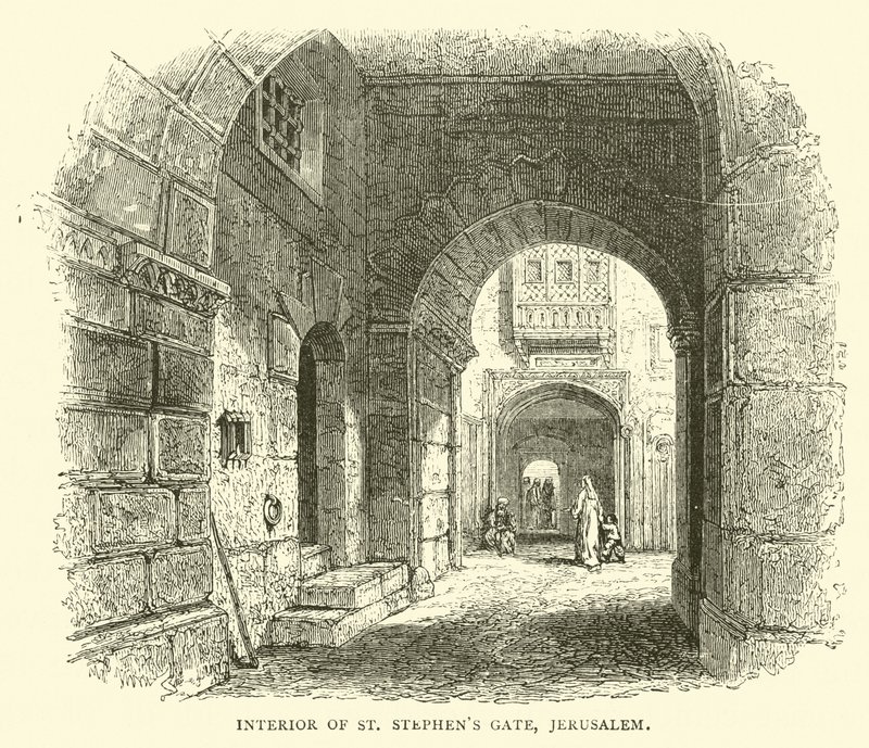 Interior de la Puerta de San Esteban, Jerusalén de English School