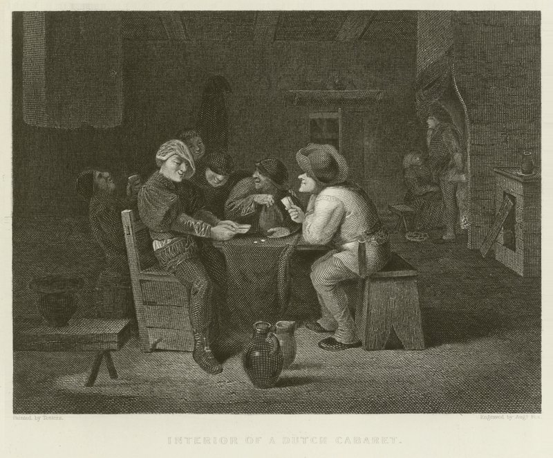 Interior de un cabaret holandés de English School