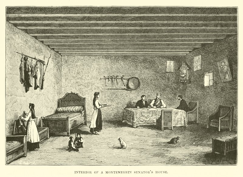 Interior de la casa de un senador montenegrino de English School