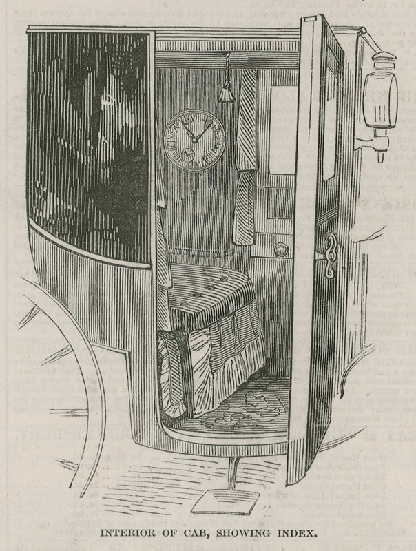 Interior de un taxi de English School