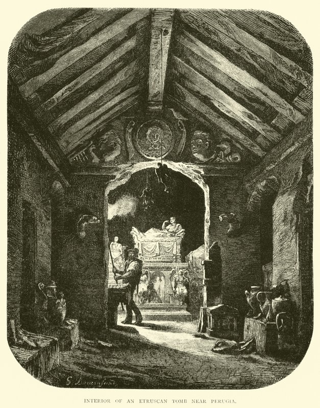 Interior de una Tumba Etrusca cerca de Perugia de English School