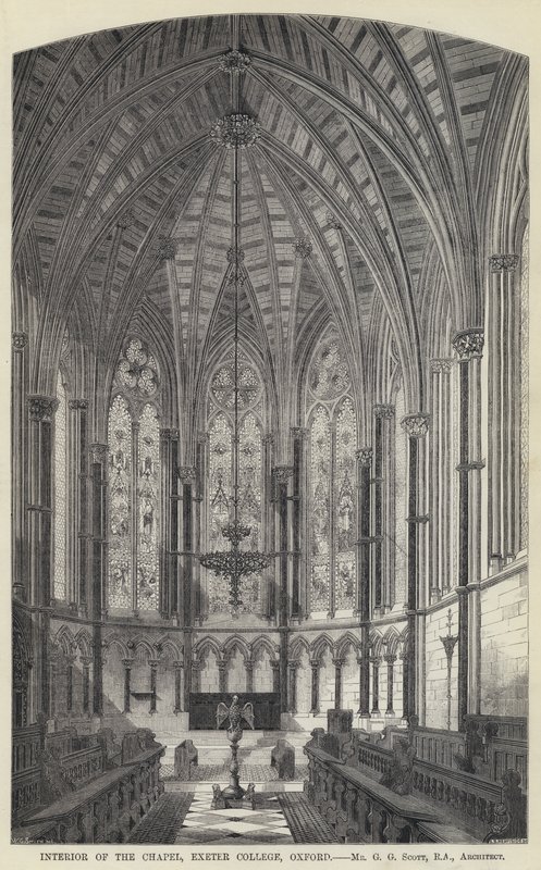 Interior de la capilla, Exeter College, Oxford de English School