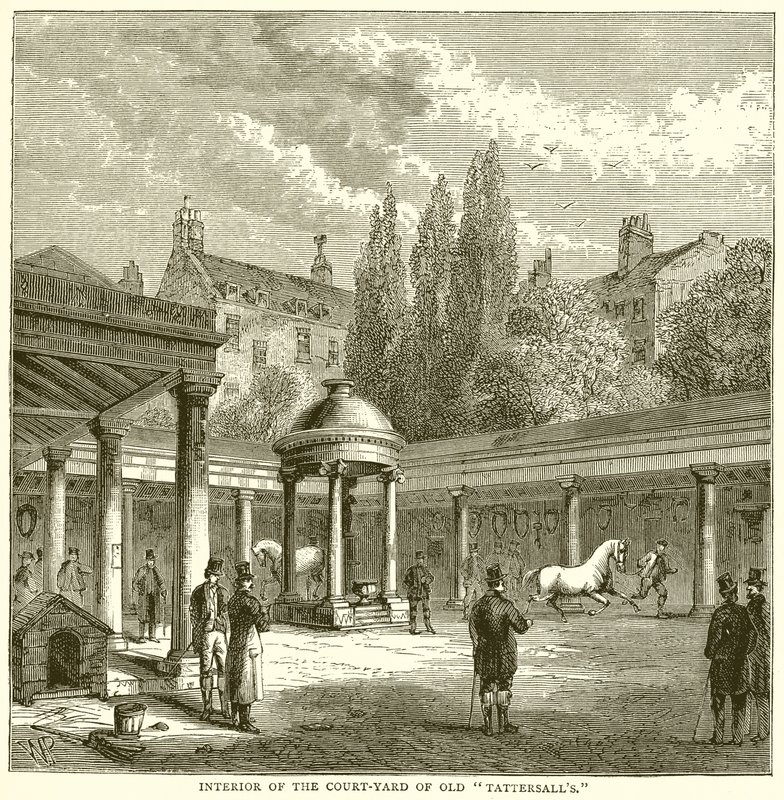 Interior del patio del antiguo Tattersalls de English School