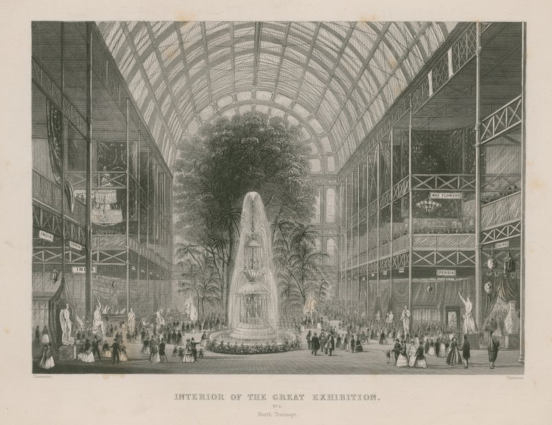 Interior de la Gran Exposición, 1851, Transepto Norte de English School