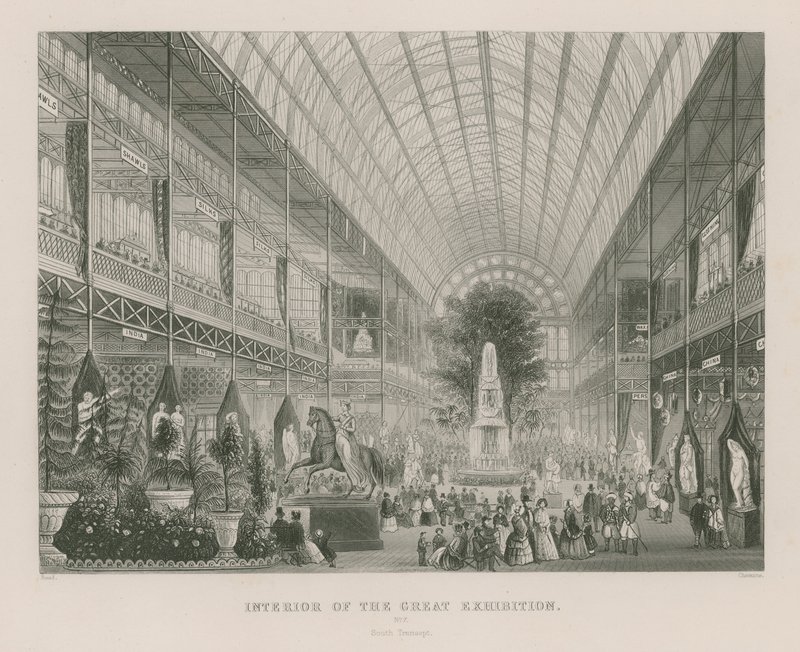 Interior de la Gran Exposición, 1851, Transepto Sur de English School