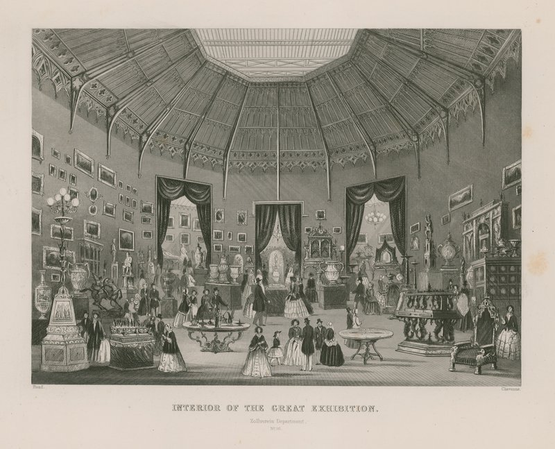 Interior de la Gran Exposición, 1851, Departamento del Zollverein de English School
