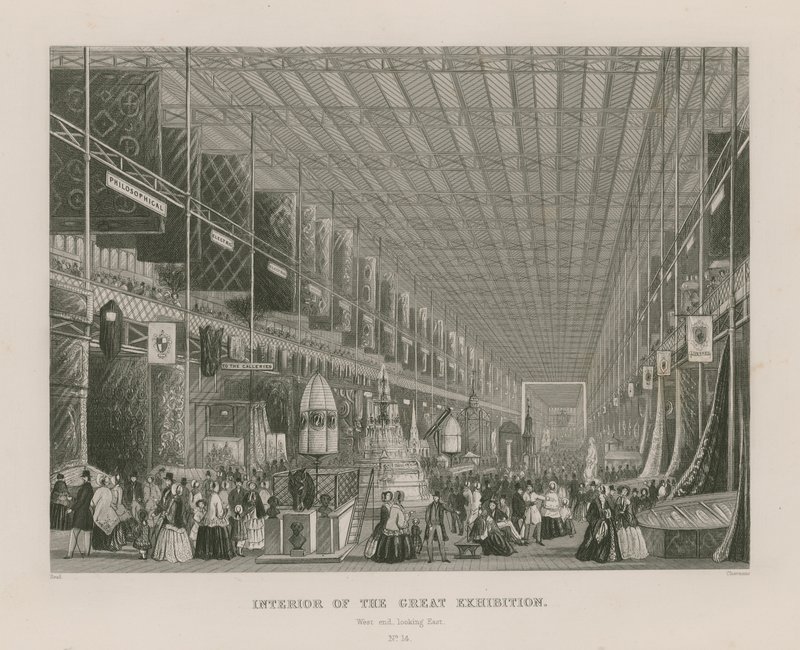 Interior de la Gran Exposición, 1851, extremo oeste mirando al este de English School