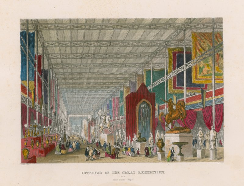 Interior de la Gran Exposición, desde el Templo de Dante de English School