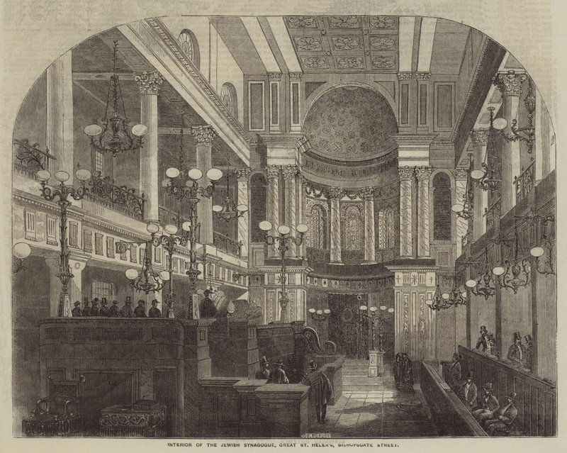 Interior de la sinagoga judía, Great St Helen