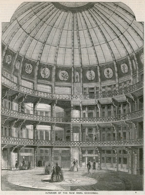 Interior del Nuevo Intercambio de Carbón, Thames Street de English School