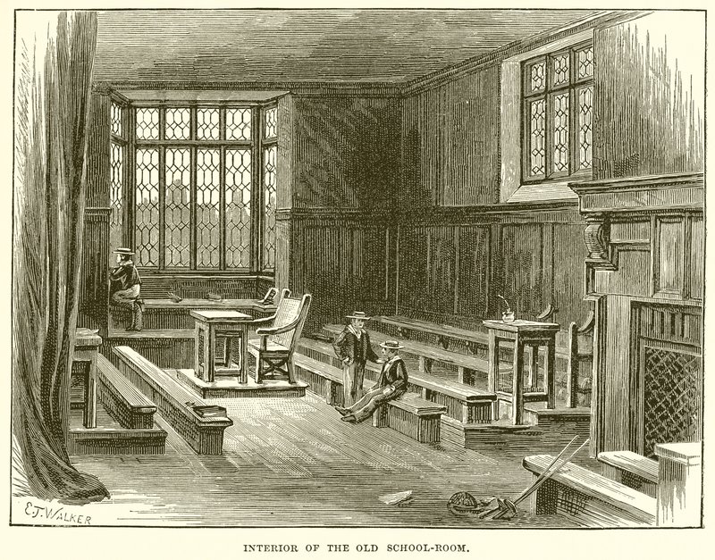Interior del antiguo salón de clases de English School