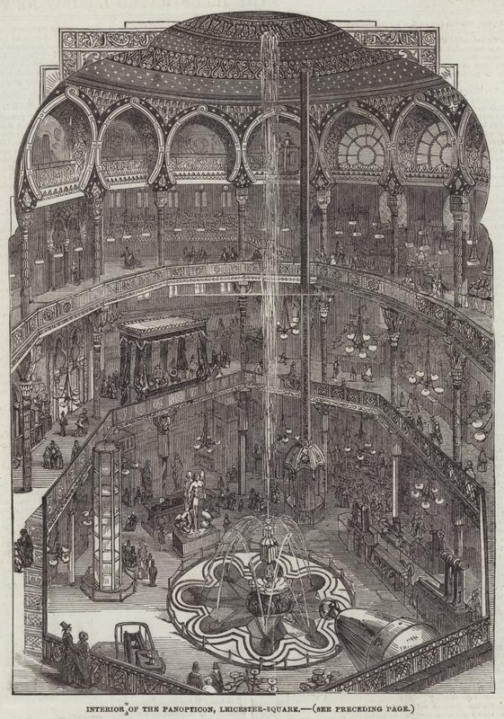 Interior del Panopticon, Leicester-Square (grabado) de English School
