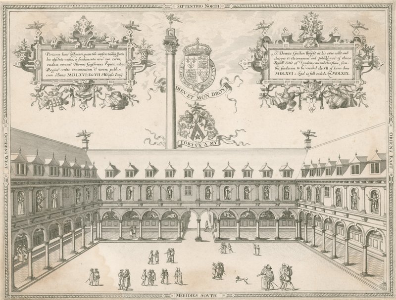 Interior de la Bolsa Real, Londres de English School