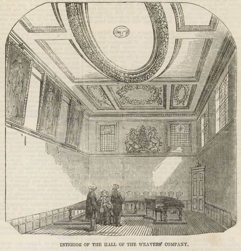 Interior del salón de la Compañía de Tejedores de English School