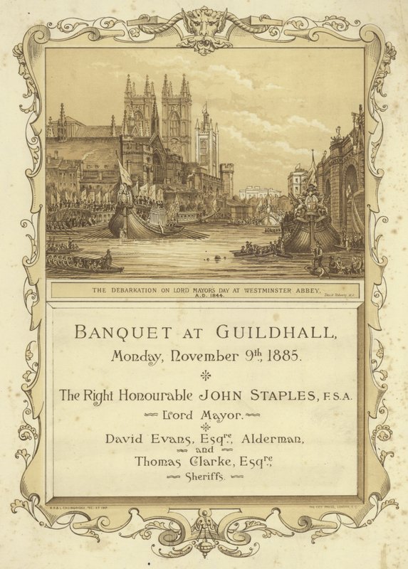 Invitación a un banquete en Guildhall de English School