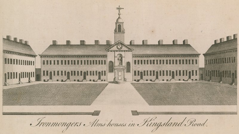 Casas de beneficencia de los Ferreteros en Kingsland Road de English School