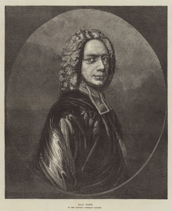 Isaac Watts, en la Galería Nacional de Retratos (grabado) de English School