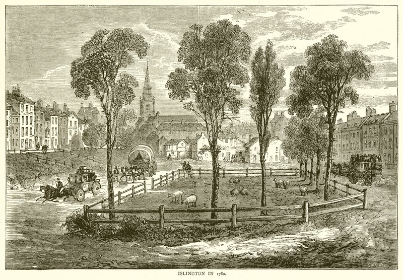 Islington en 1780 de English School