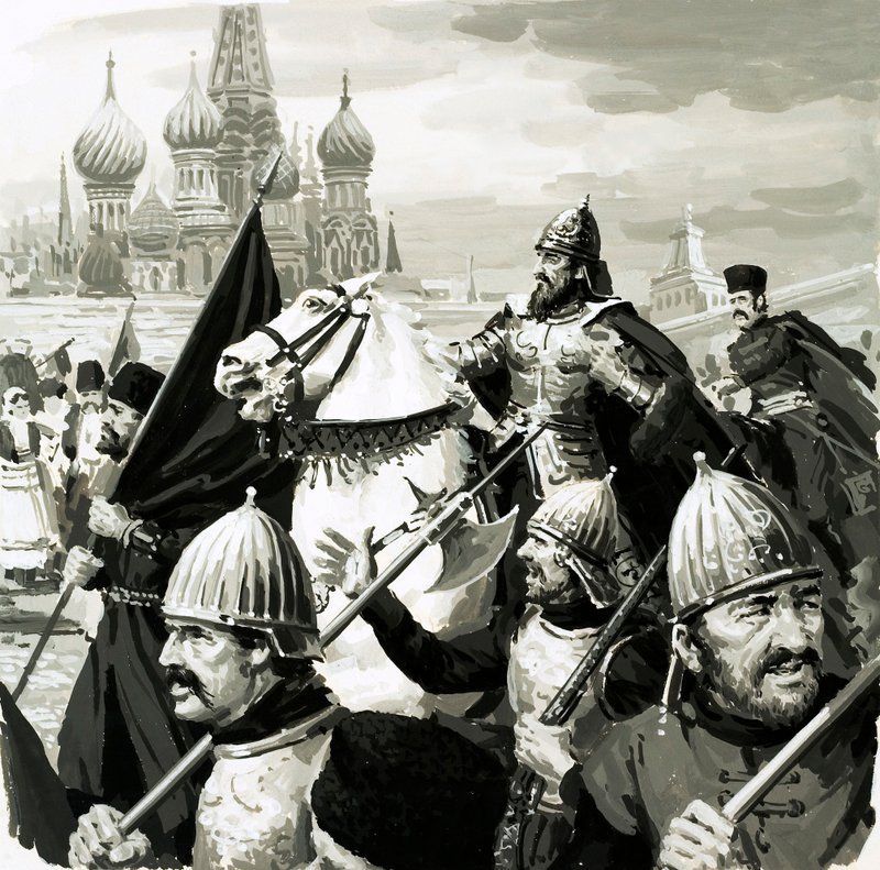 Iván, zar de Rusia, demostró su valía en la batalla contra los tártaros de English School