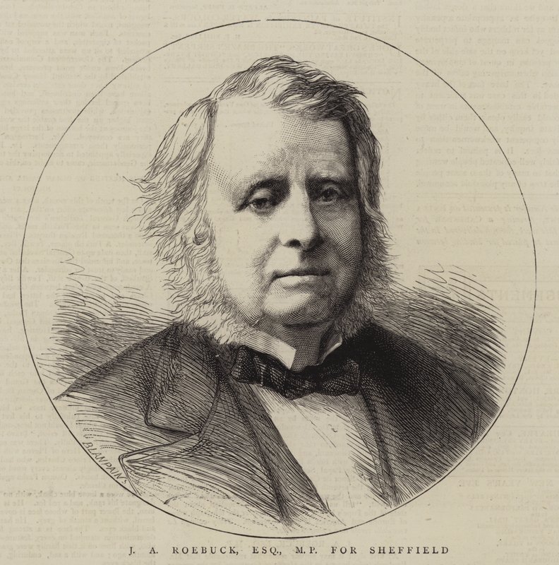 J A Roebuck, Esquire, MP por Sheffield (grabado) de English School