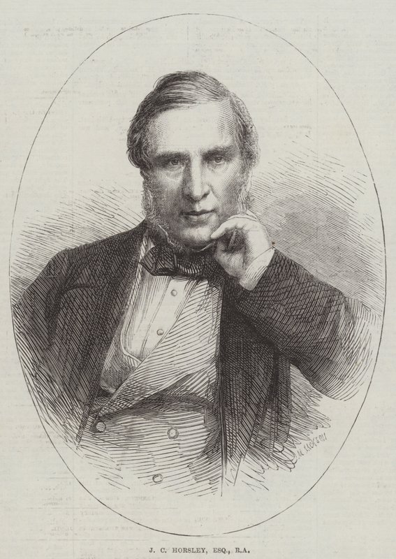 J C Horsley, Esquire, RA (grabado) de English School