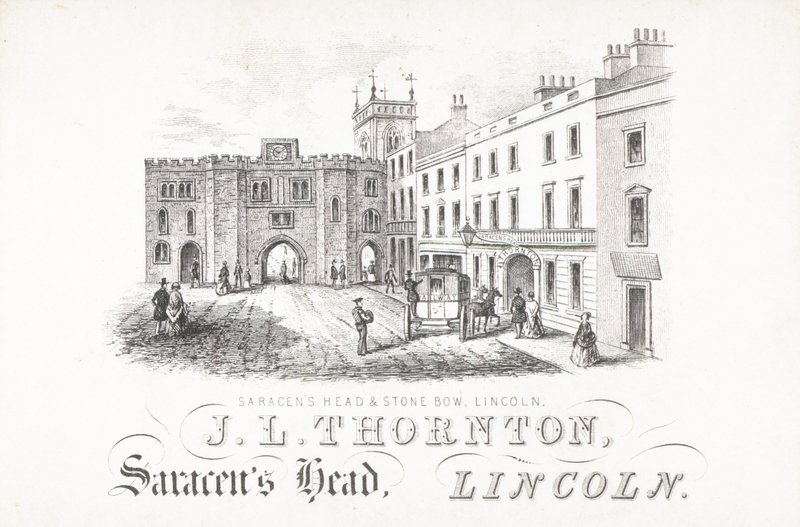 J L Thornton, Saracens Head y Stone, Lincoln de English School
