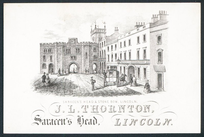 J L Thornton, tarjeta comercial de English School
