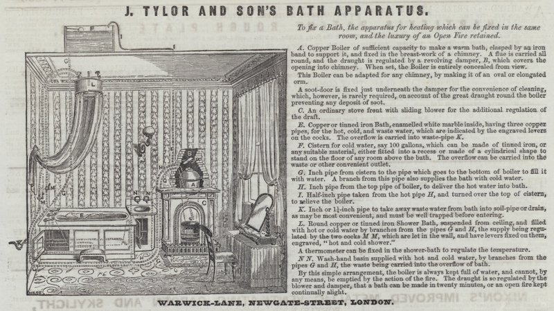 Aparato de baño de J Tylor y Son de English School