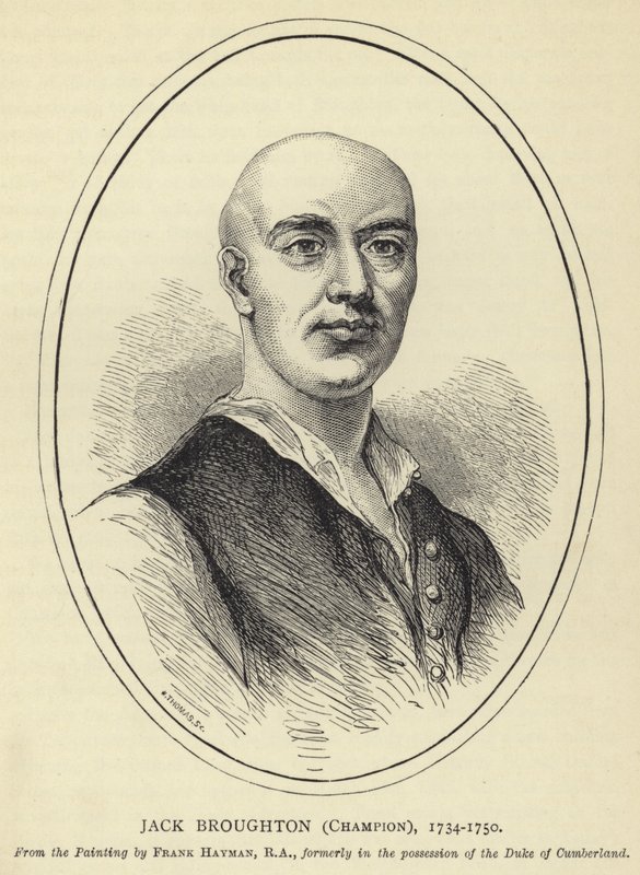 Jack Broughton, Campeón, 1734-1750, del cuadro de Frank Hayman, RA, anteriormente en posesión del Duque de Cumberland de English School