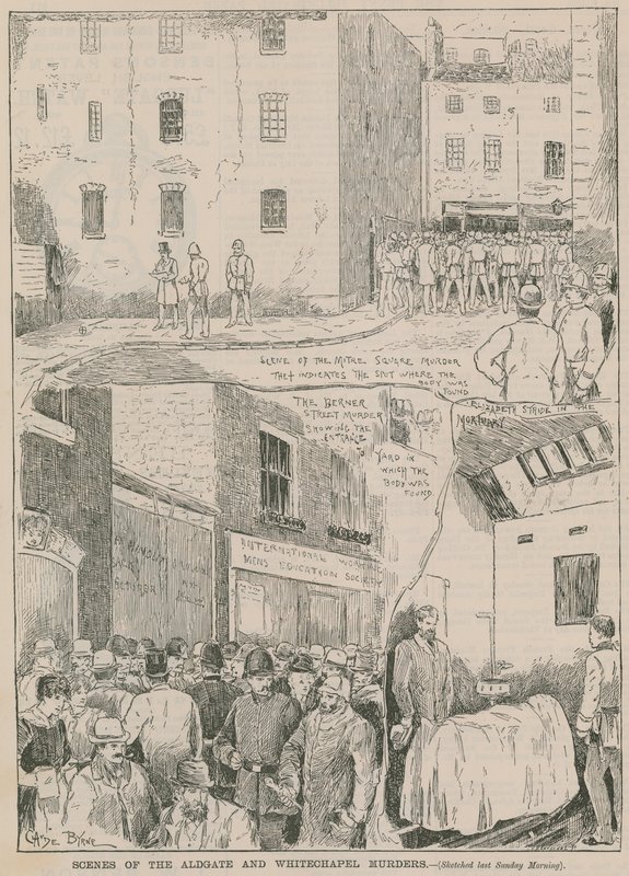 Jack el Destripador: Escenas de los asesinatos de Aldgate y Whitechapel de English School