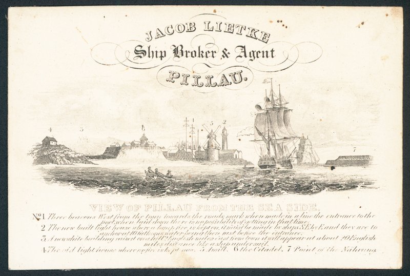 Jacob Lietke, corredor de barcos y agente, tarjeta comercial de English School