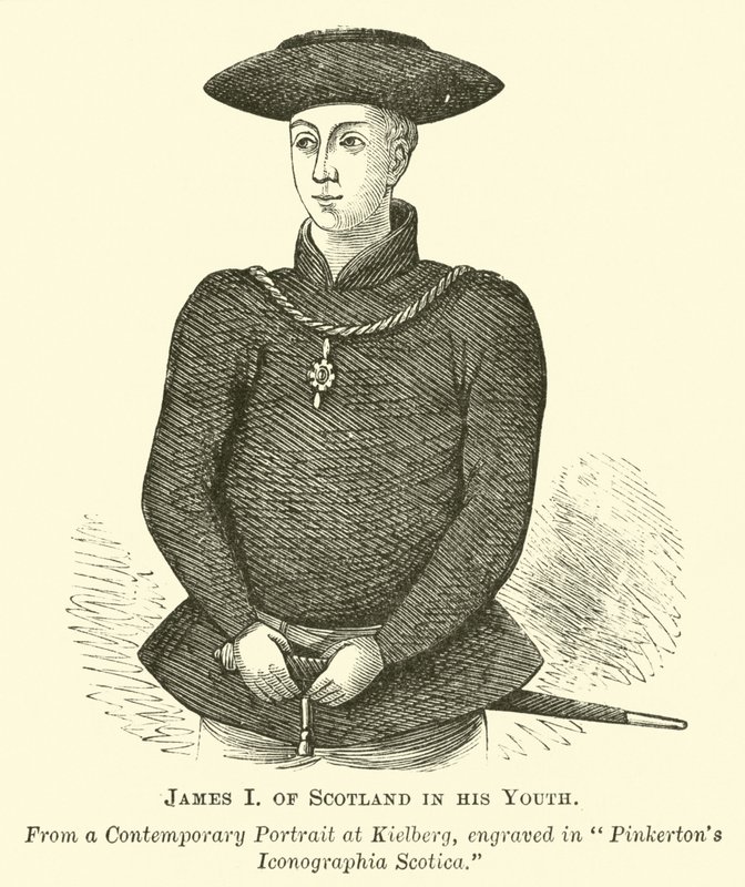 Jacobo I de Escocia en su juventud de English School