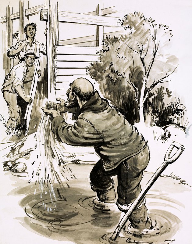 James Marshall se convierte en el primer hombre en encontrar oro en California en 1848 de English School