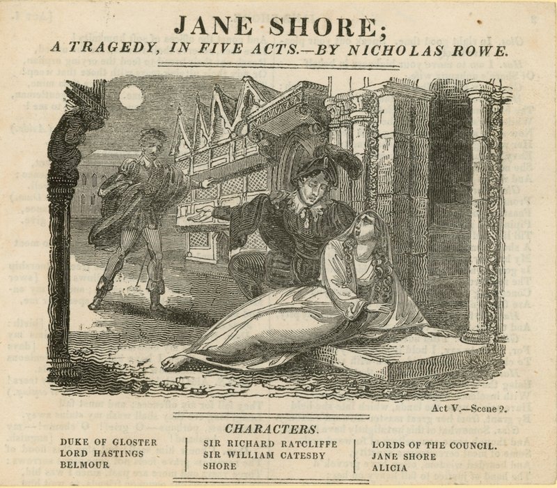 Jane Shore, una tragedia en cinco actos de English School