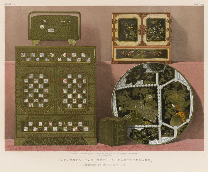 Gabinetes lacados y loza de English School