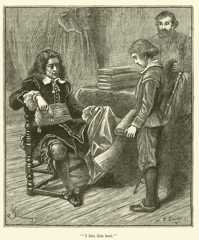 Jean Baptiste Colbert de niño, "Esto es lo que más me gusta" (grabado) de English School