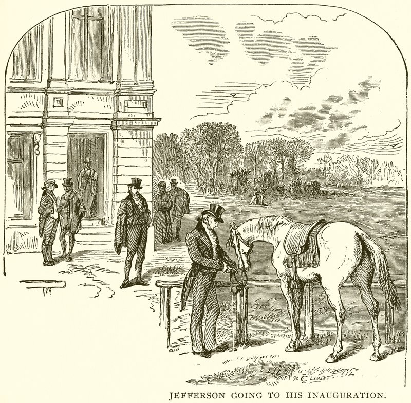 Jefferson yendo a su inauguración de English School