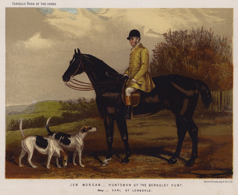 Jem Morgan, cazador del Berkeley Hunt, Temp, Conde de Lonsdale de English School