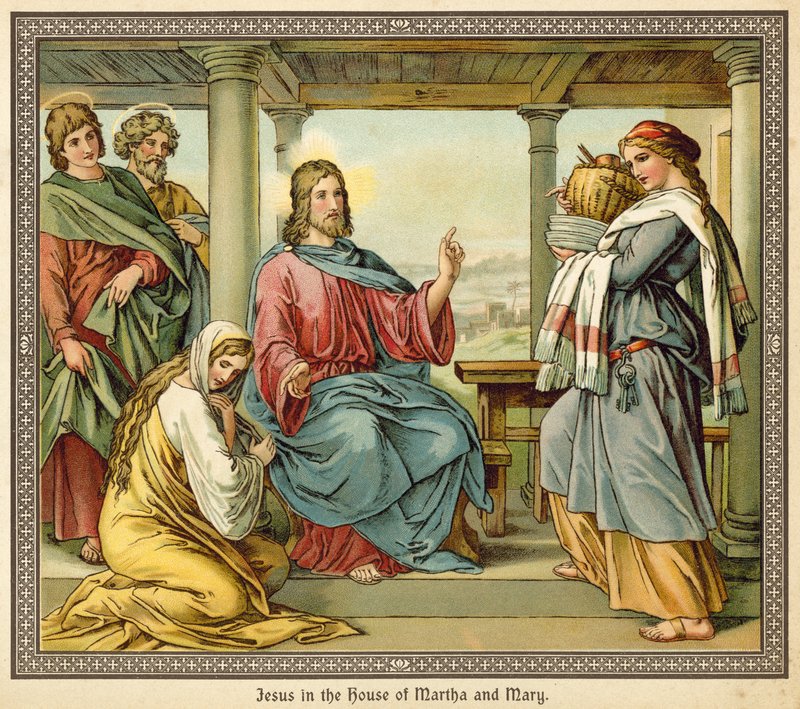 Jesús en la casa de Marta y María de English School