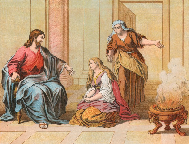 Jesús en la casa de Marta y María de English School