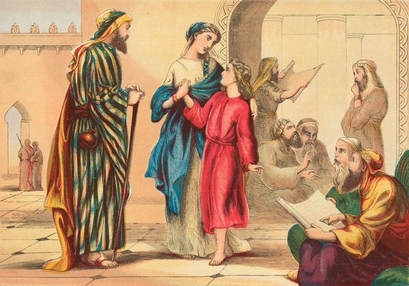 Jesús saliendo del templo de English School