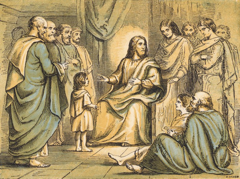 Jesús enseñando a sus discípulos de English School