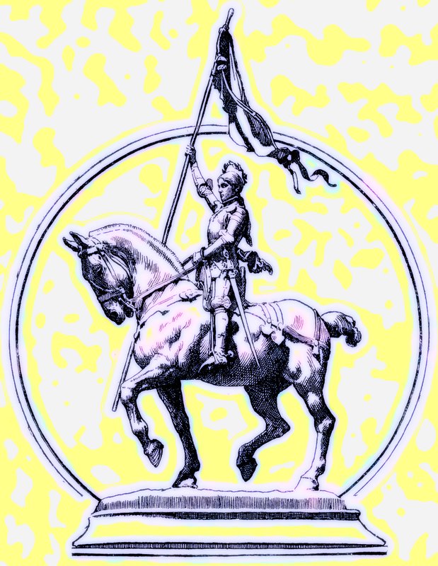 Juana de Arco, ilustración de History of England de H. O. Arnold-Forster, publicado en 1897 de English School