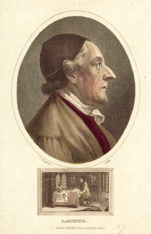 Johann Kaspar Lavater, poeta, filósofo, fisionomista y teólogo suizo (grabado en color) de English School