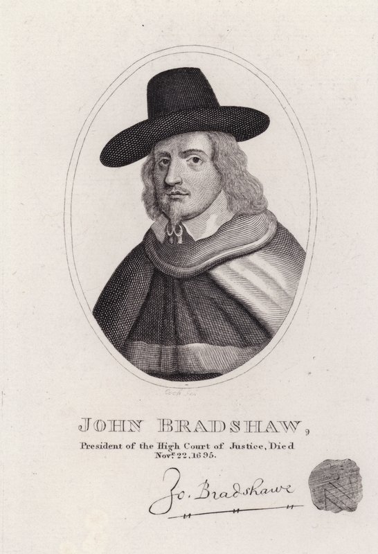 John Bradshaw, juez inglés que fue Presidente del Tribunal Superior de Justicia para el juicio del Rey Carlos I en 1649 de English School