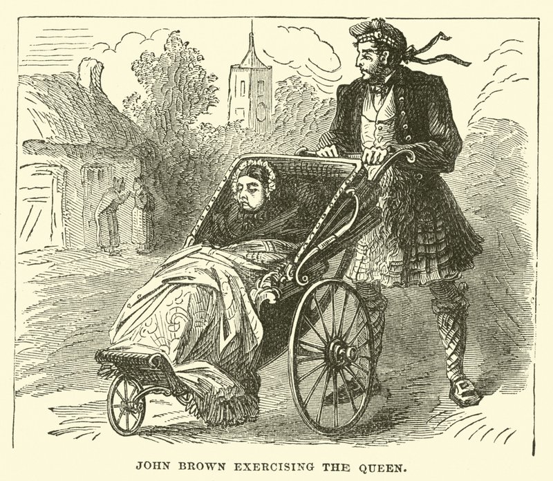 John Brown ejercitando a la Reina de English School