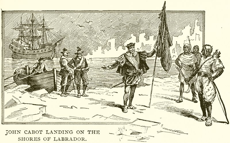 John Cabot desembarcando en las Costas de Labrador de English School