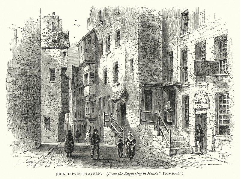 Taberna de John Dowie (grabado) de English School