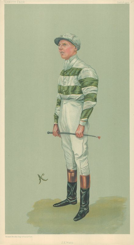 John E Watts, 1 de octubre de 1903, caricatura de Vanity Fair de English School