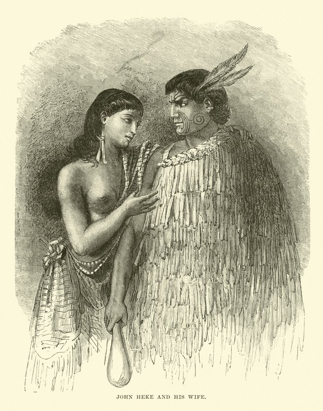 John Heke y su esposa de English School